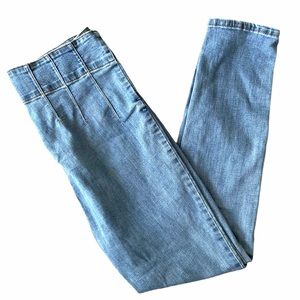 Free People high waisted denim blue jeans